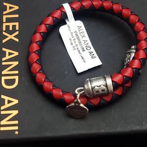 Alex And Ani MLB Boston Red Sox Leather Wrap Bracelet